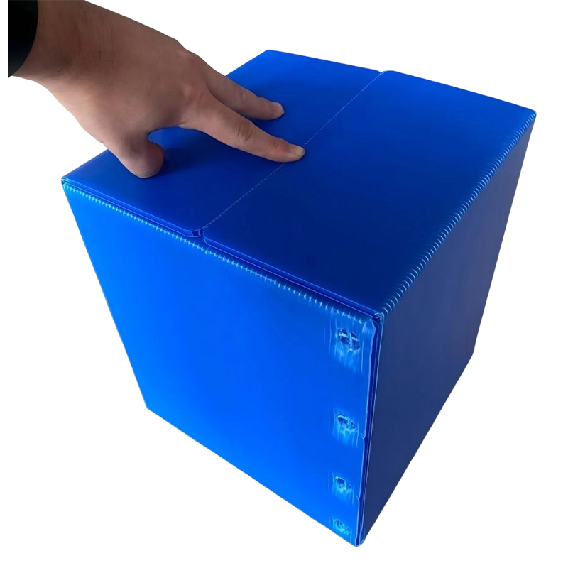Štvorcový stohovateľný PP vlnitý plastový zásobník