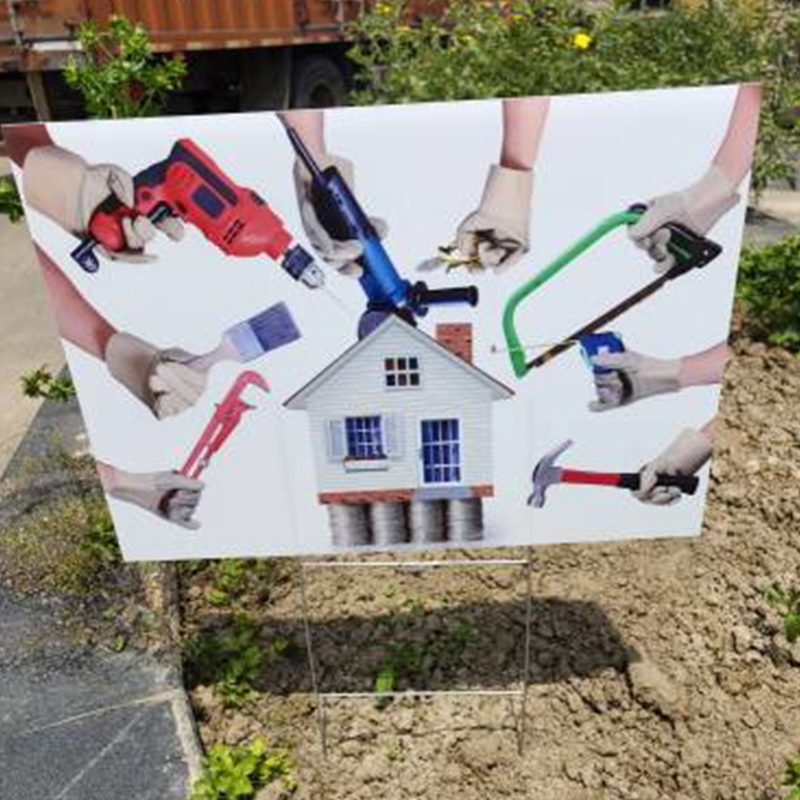 Vodotesná vonkajšia vlnitá plastová záhradná značka na kolíky